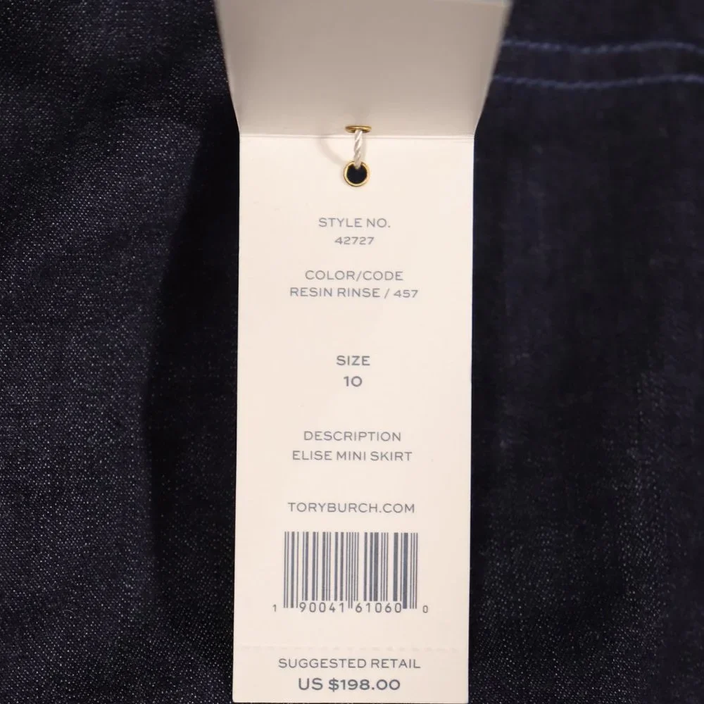 NWT Tory Burch Elise Mini Skirt in Resin Rinse Size 10